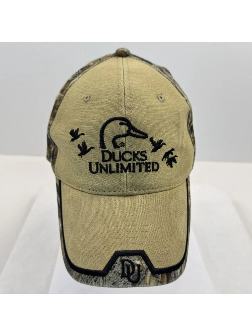Ducks Unlimited Camouflage Cap Adjustable Strap Embroidered Logo DU Leader Hat